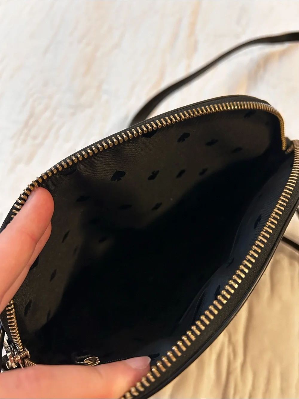 kate spade black dome crossbody bag
